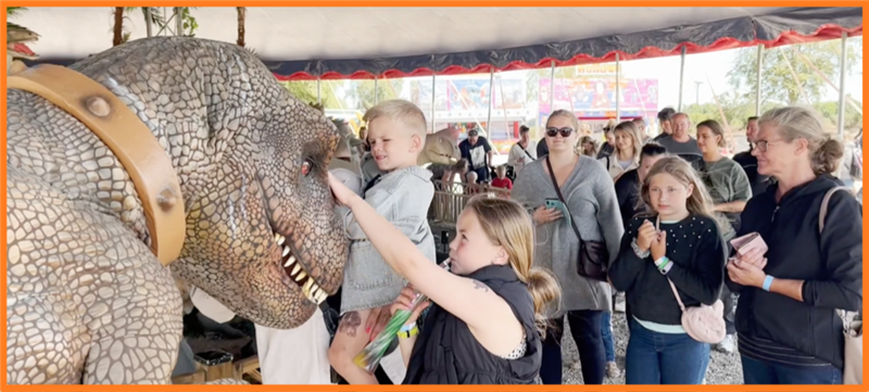 Meet & Greet med 2 dinosaurer