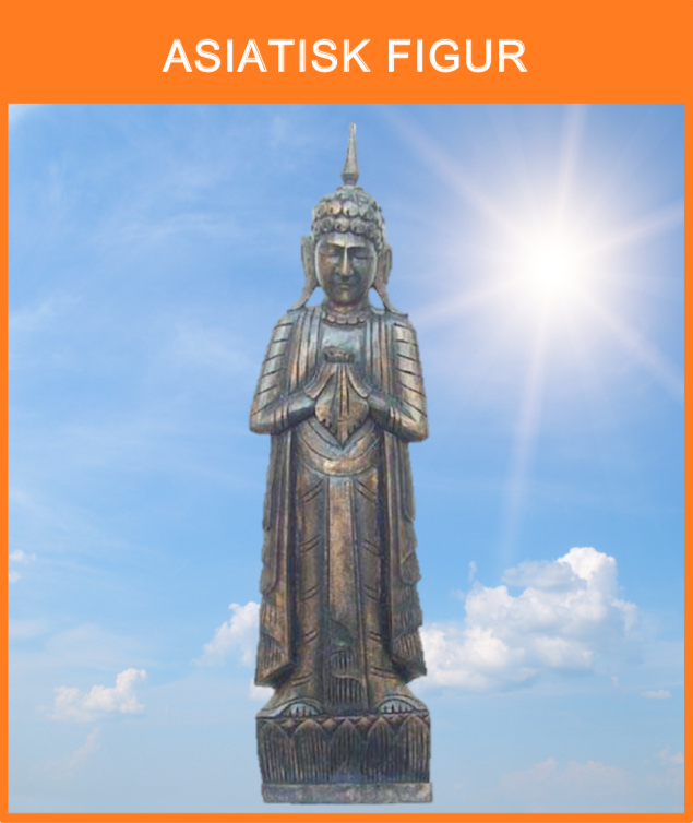 Asiatisk Buddha figur / buste fra det gamle Asien
Størrelse: 1,1 meter høj