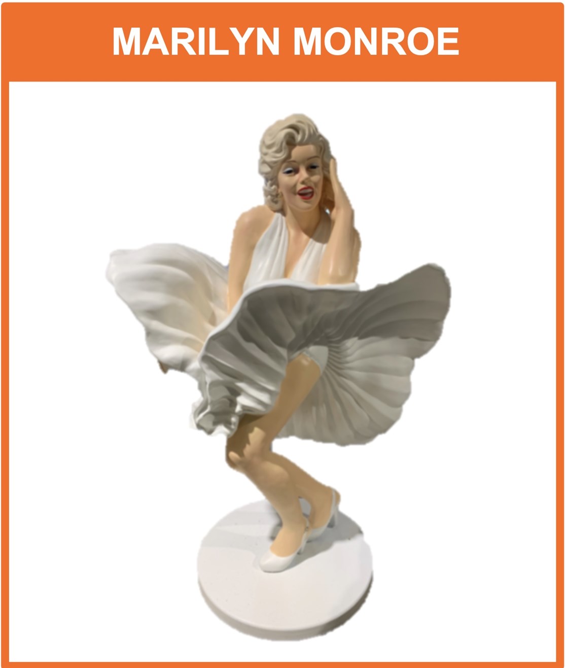 MARALYN MONROE
Flot & livagtig glasfiber figur