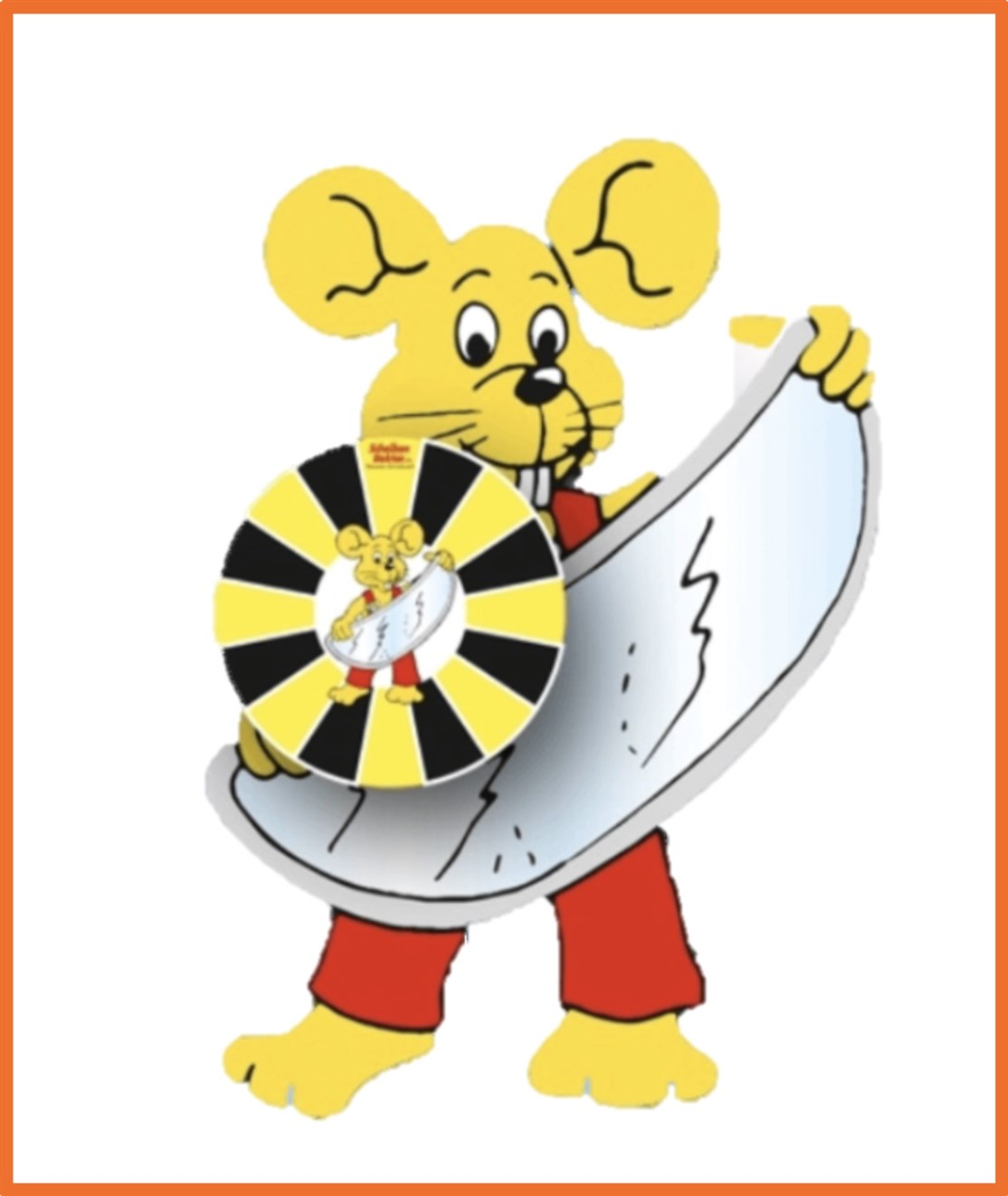 Maskot Lykkehjul produceret til
Autoglas Maskot