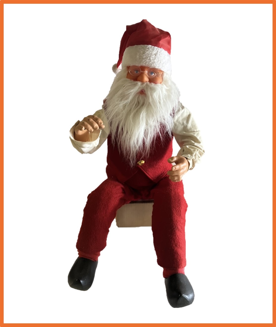 Klassisk gammel jule nisse
Siddende / sidder ned
Størrelse: ca. 70 cm.
Strøm: 230.V (Alm. netstik)
Pris kr. 4.500.- + moms & fragt
*