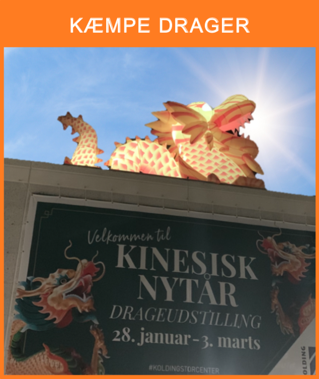 Kæmpe Drager
8 meter oppustlige drager og meget mere.
*