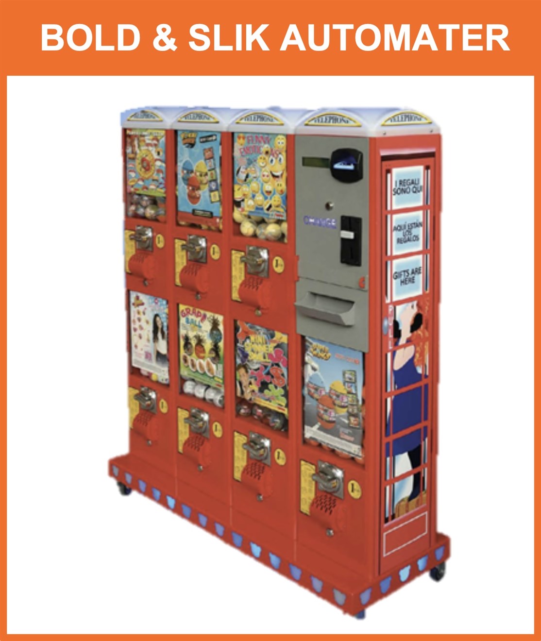 Salg af automater til bolde, slik & legetøj m.m.
- klik på billedet
*