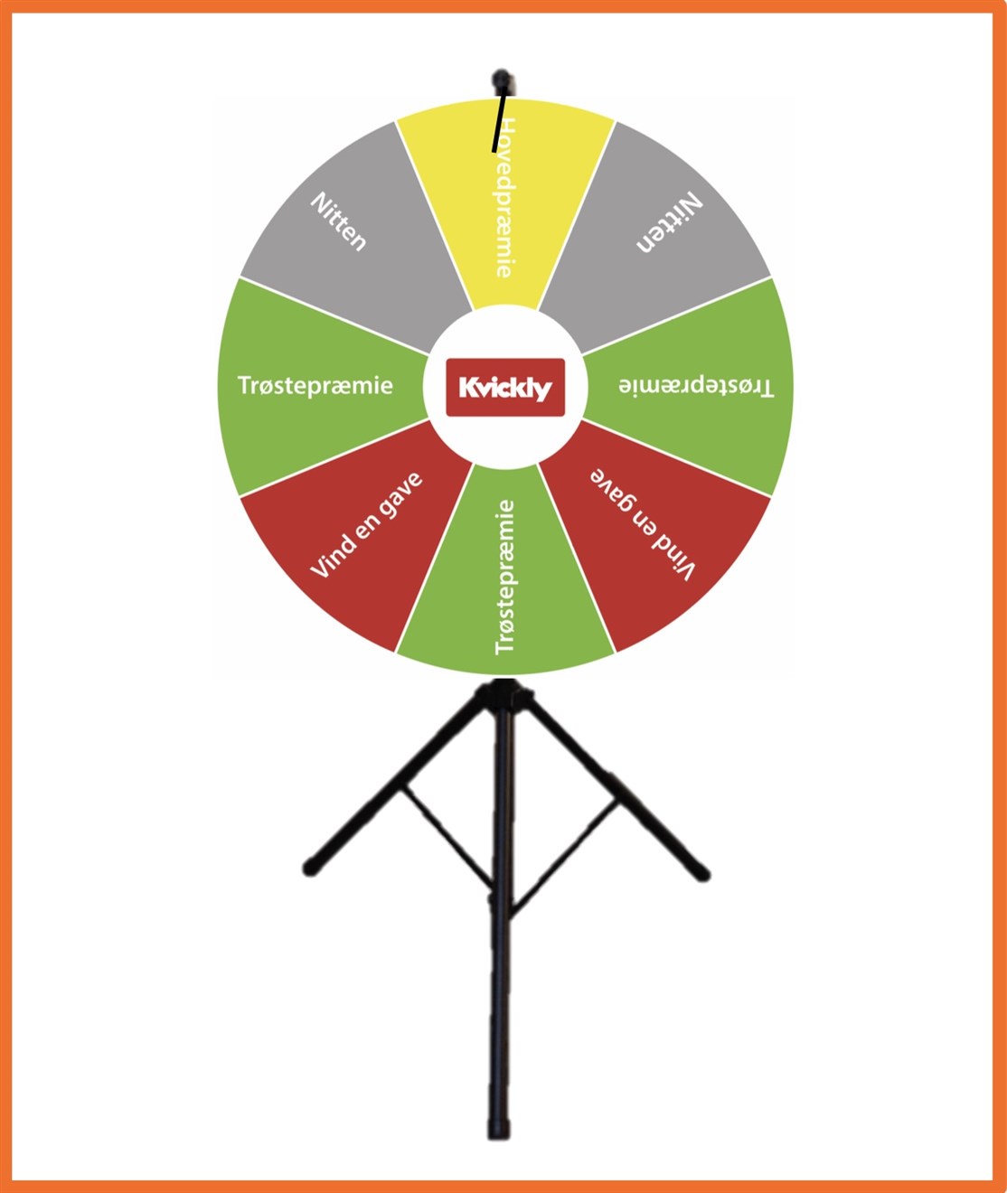Design Selv Lykkehjul produceret til
KVICKLY, HOLBÆK
*