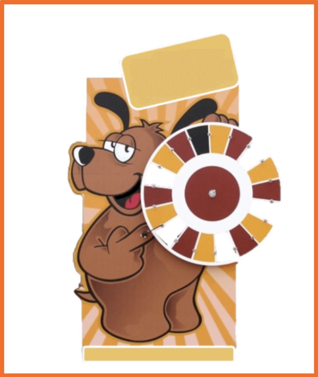 Maskot Lykkehjul
Eksempel på hvordan du selv kan designe hele lykkehjuls pladen og få den udskåret