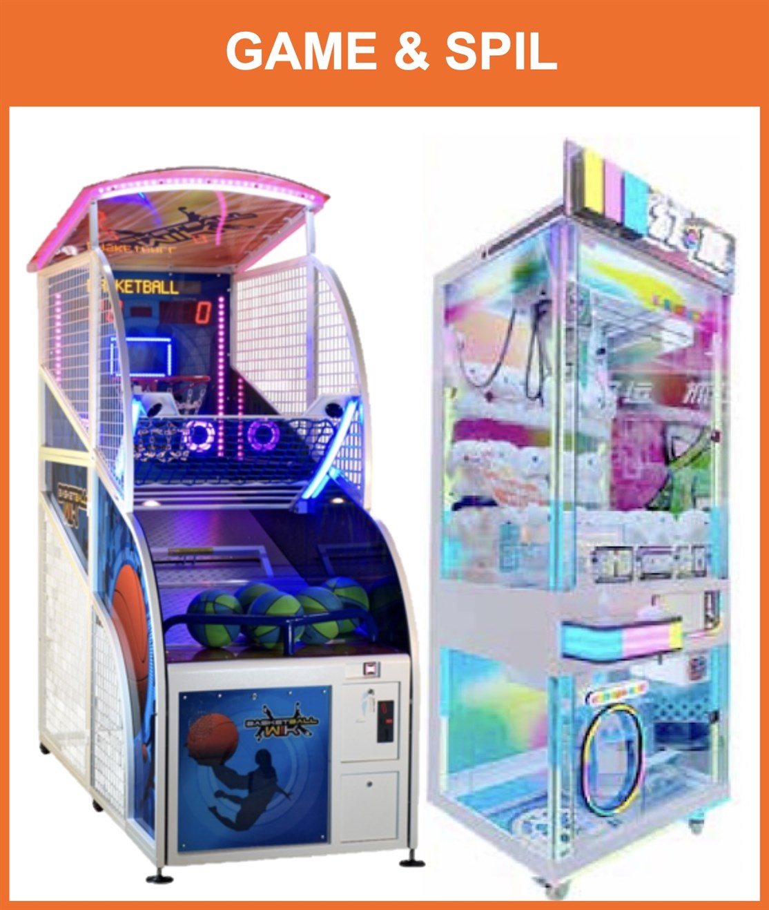 Game & aktivitets maskiner 
Vi tilbyder et væld af maskiner til dit legeland
Klik på billedet og se mere
*