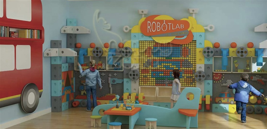 Aktivitets legeland hvor børene skal bruge hovedet
*