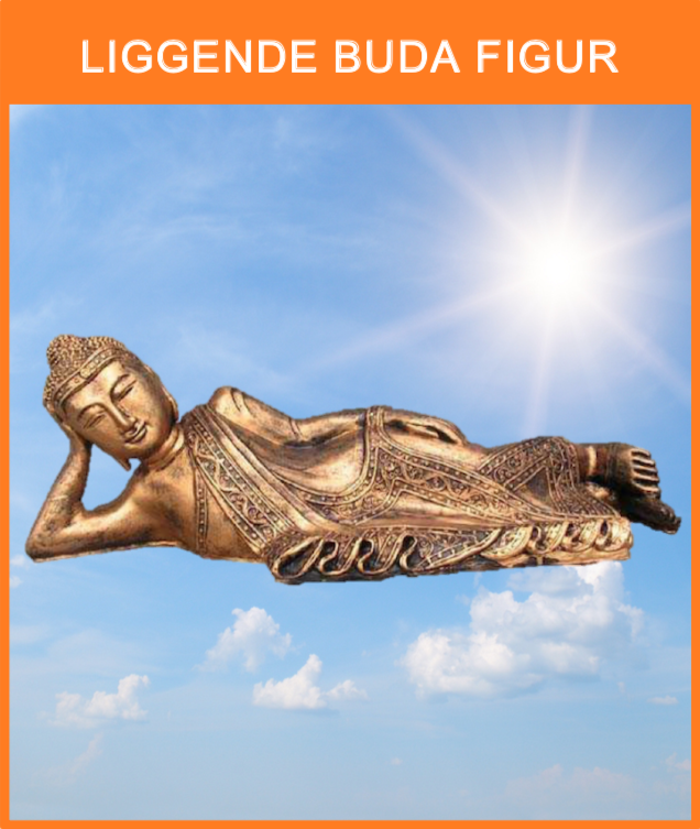 Liggende Buddha figur, som man kender dem fra Thailandske templer.
Størrelse: 30 x 80 cm.