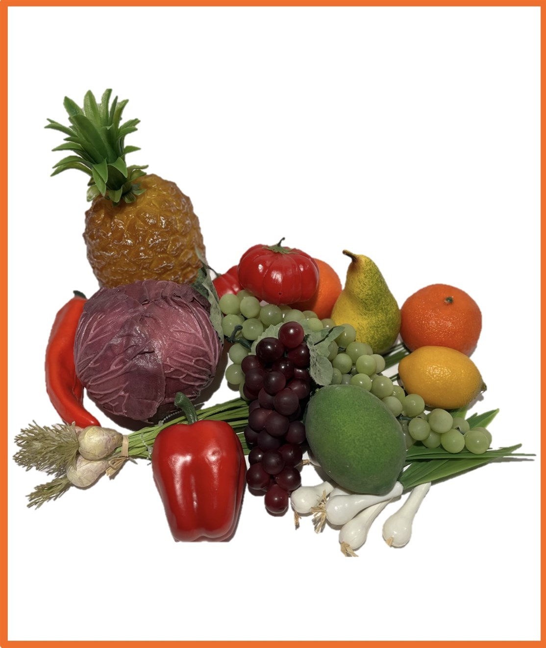 Frugt & Grønt
Ananas, kål, vindruer, pære, appelsiner & m.m.
*