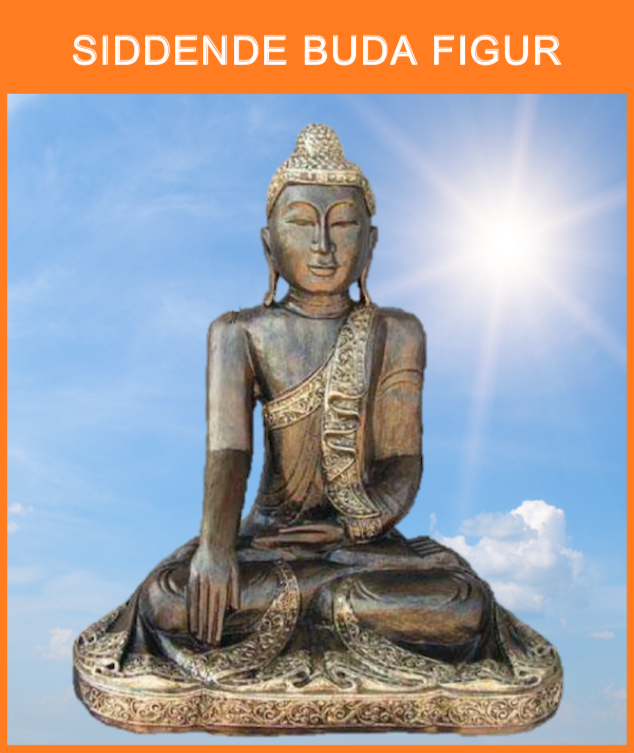Flot siddende Buddha figur, som man kender det fra templer i det meste af Asien.
Størrelse: 60 cm. høj