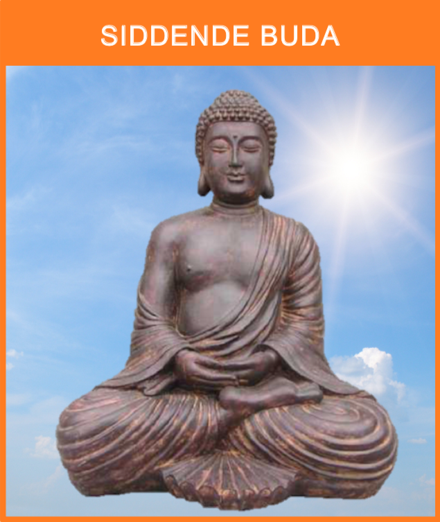 Klassisk siddende Buddha, som findes i både Thailand, Kina & Japan mfl.
Størrelse: 50 cm. høj