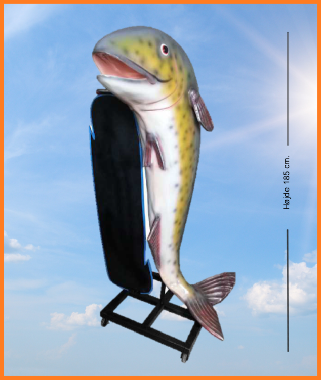 Figur # 029
Fisk m/ kridt Skilt
Størrelse: 185 cm. høj