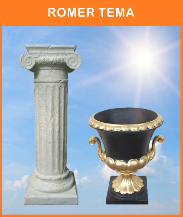 -
ROMER TEMA
Dekorations artikler i Romersk tema med alt fra lamper til figurer og vaser med mere.