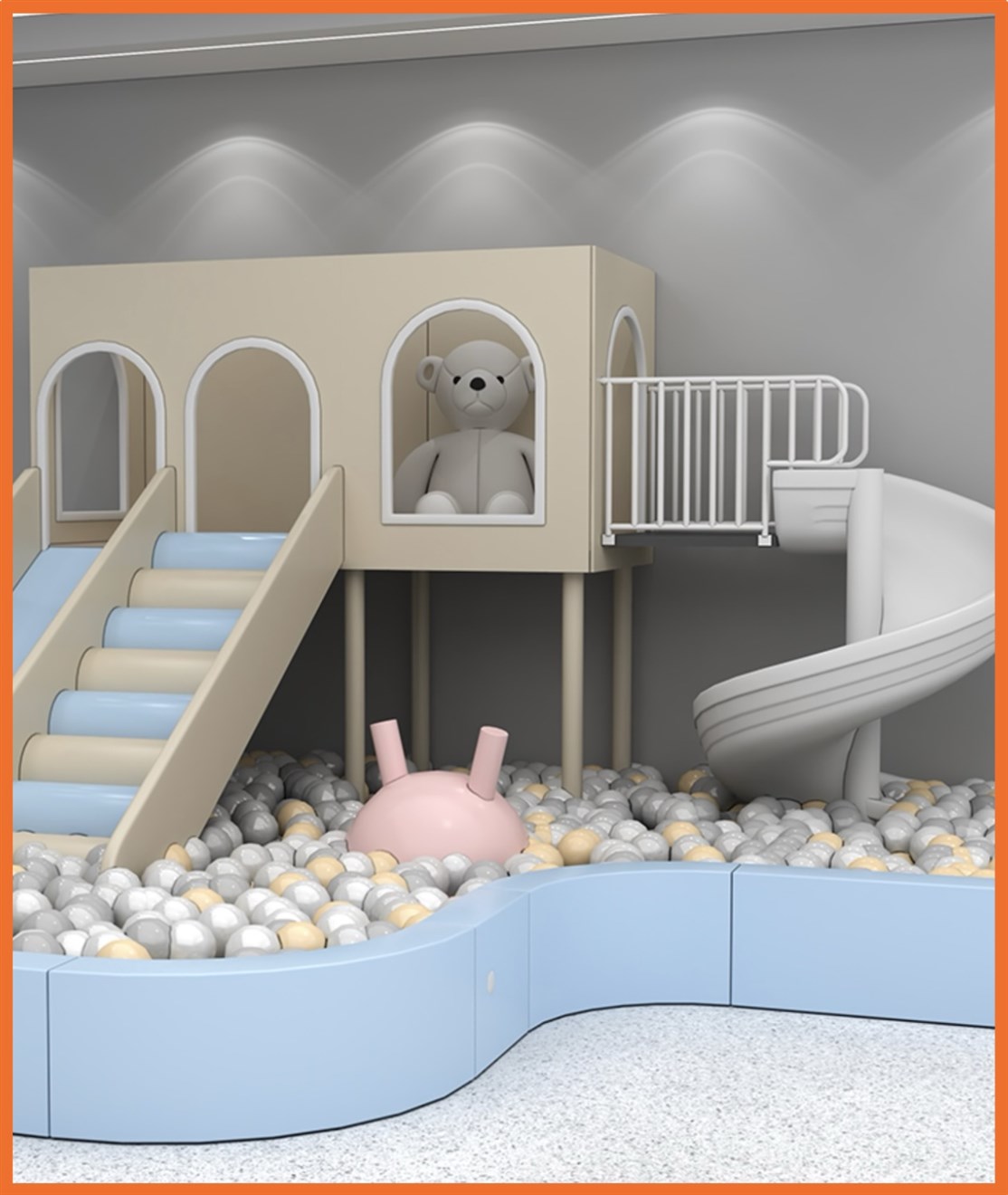 Bamse legeland til mindre børn
laves i de farver og den størrelse du ønsker
*