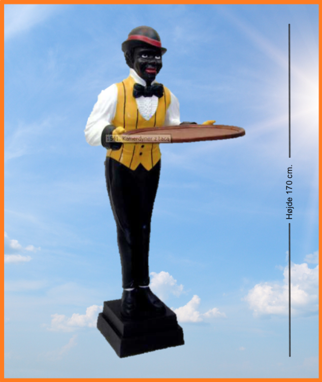 Figur # 018
US Butler med stor bakke
Størrelse: 170 cm. høj