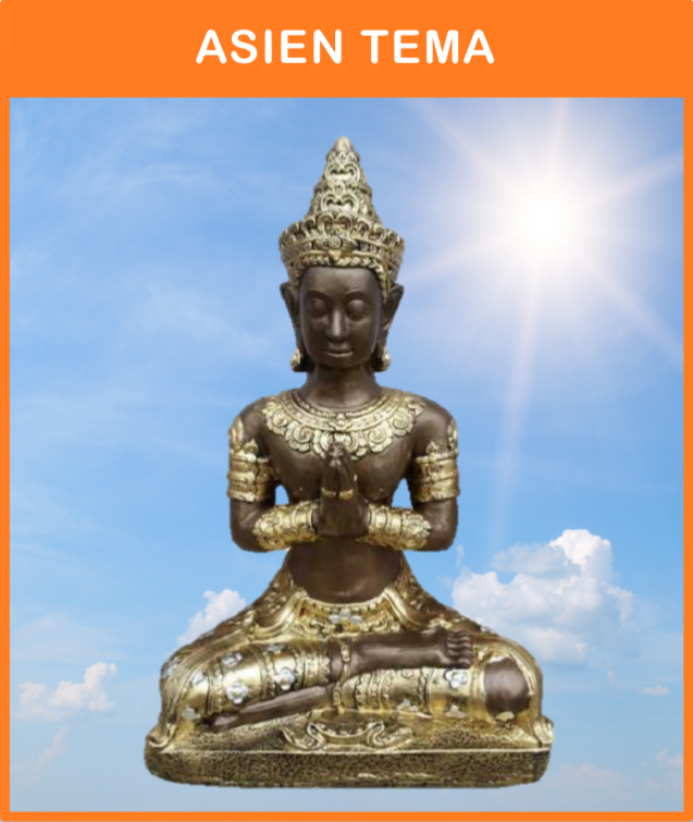 -
ASIEN TEMA
Dekorations artikler i Asien / Østen tema med Buddaer, Templel vogtere & meget mere.