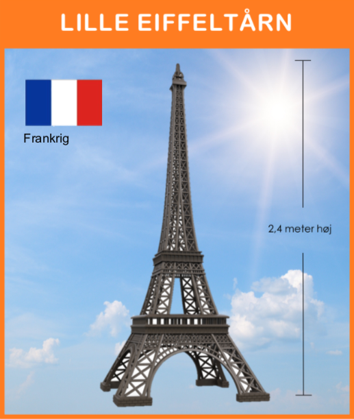 EIFFEL TÅRN
Materiale: Træ
Størrelse: 160 x 70 x 70 cm.