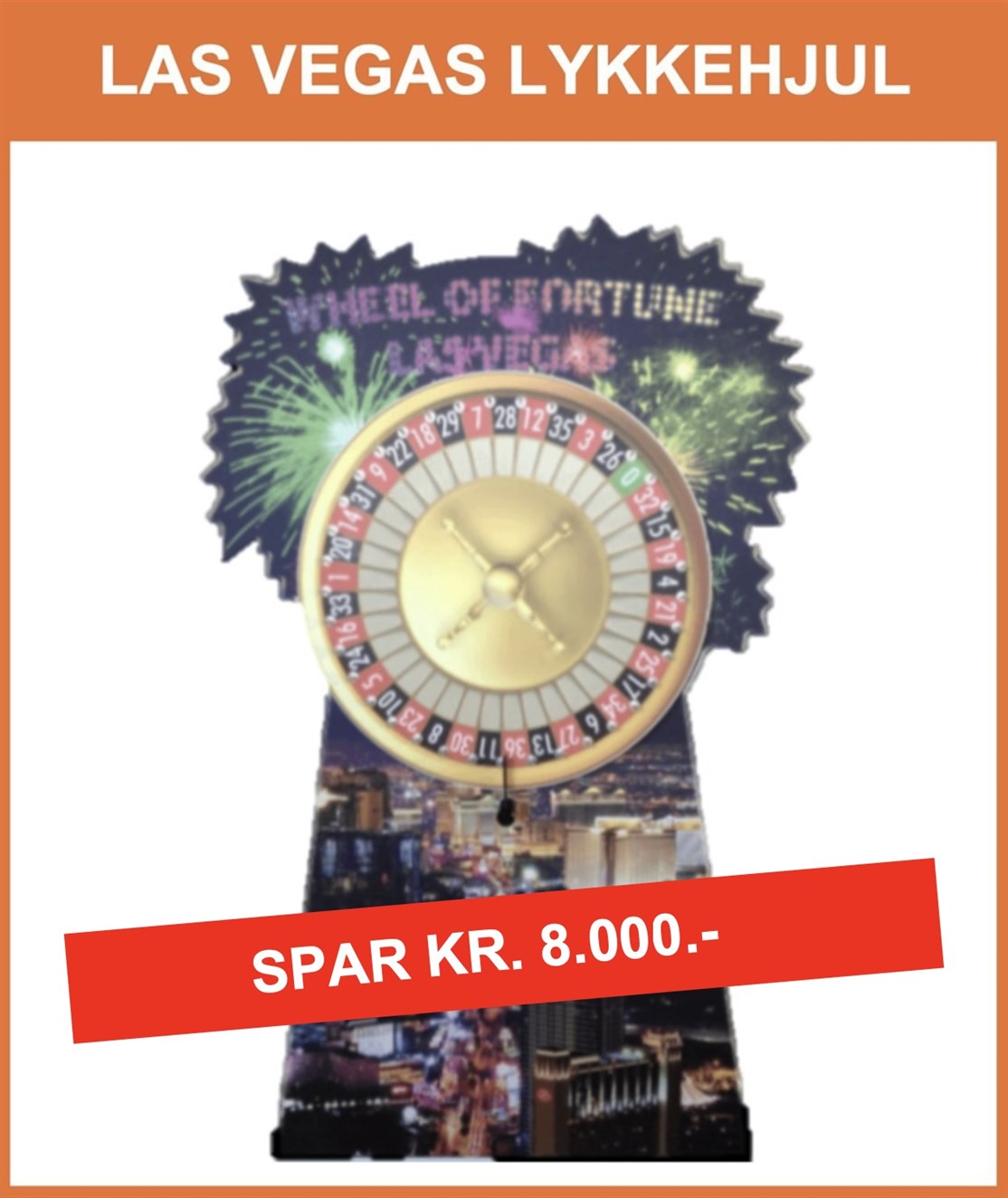 DEMO
Las Vegas Lykkehjul, brugt på messe, er som nyt og inkl. prof. trasport kasse / flight case.
Outlet pris kr. 8.000.- + moms og fragt
*