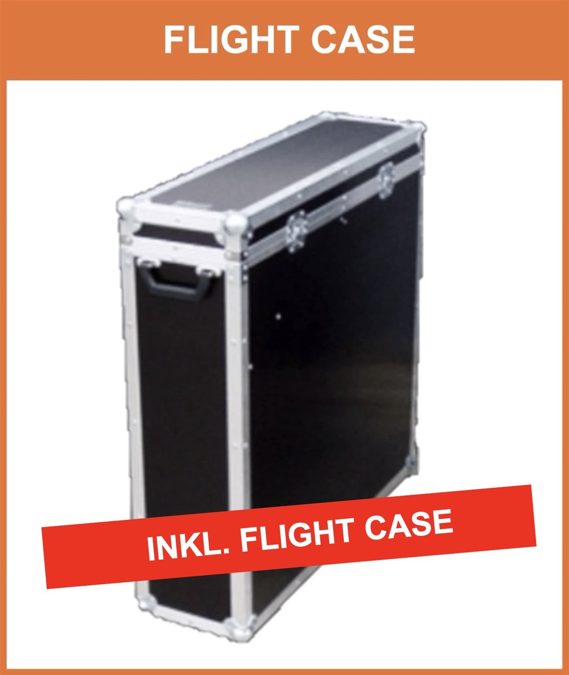 FLIGHT CASE
Transport kasse med forstærkede hjørner og kanter, følger med Las Vegas lykkehjul.
*
