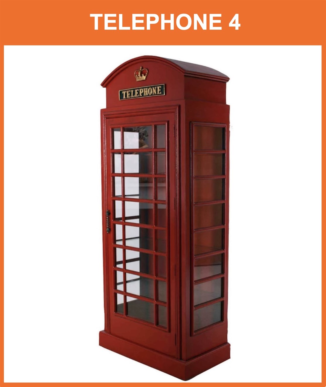 London Telefon # 4
Størrelse: H. 183 x B. 76 x D. 46 cm.
Farve: Rød
Vægt: 64 kg.
Lys: Ja, led
*