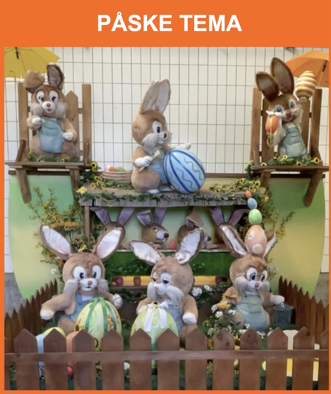 PÅSKE
Udover vore mange påske aktiviteter, workshops og shows tilbyder vi, som et af de få event firmaer i Norden også udstillinger med mekaniske påske figurer og påskeæg, som du sikkert kender det fra mekaniske jule udstillinger.
*