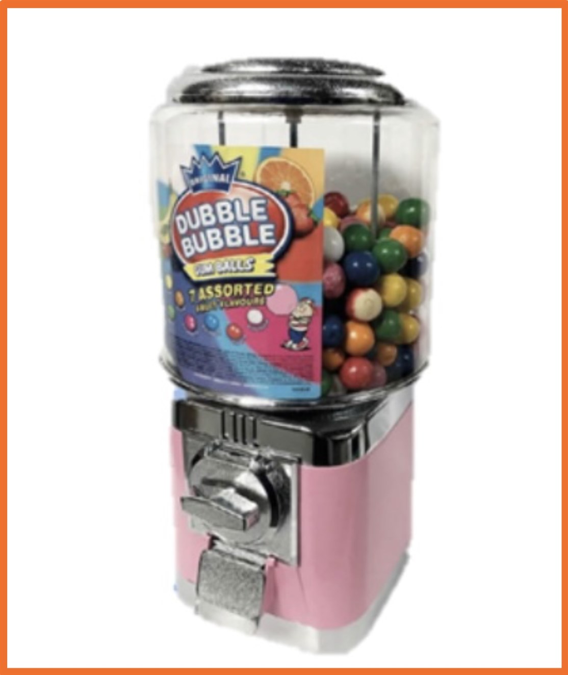 # F002 / SRCMP001
Klassik Candy Automat
Kapasitet. 400 stk.
Størrelse: L.17 x D. 18 x H. 42 cm.
Farve: Rød, Hvid eller Pink
Vægt: 3,2 kg.
Møntindkast: Efter ønske
Produceret i: Italien
*