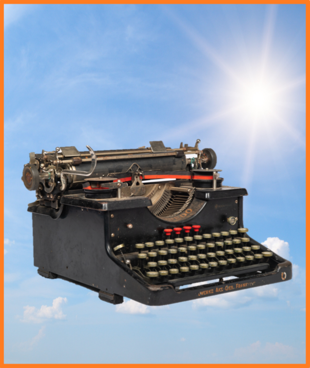 Gammel skrivemaskine
Størrelse: 23 x 30 x 38 cm.