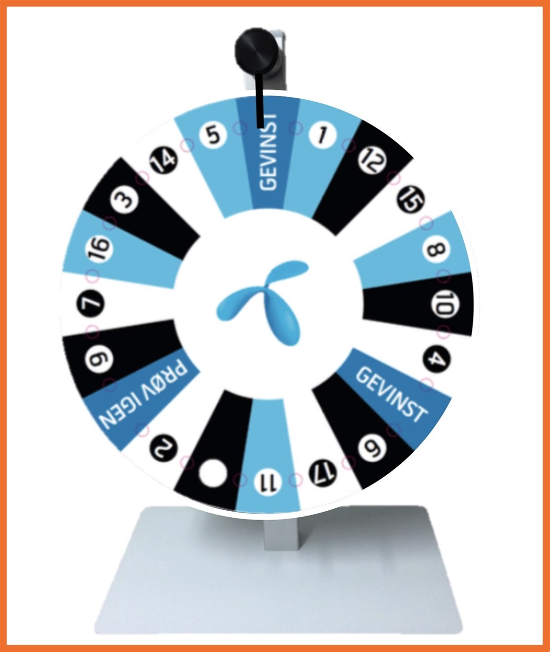 Bord Lykkehjul til alle TELENOR butikker i Danmark