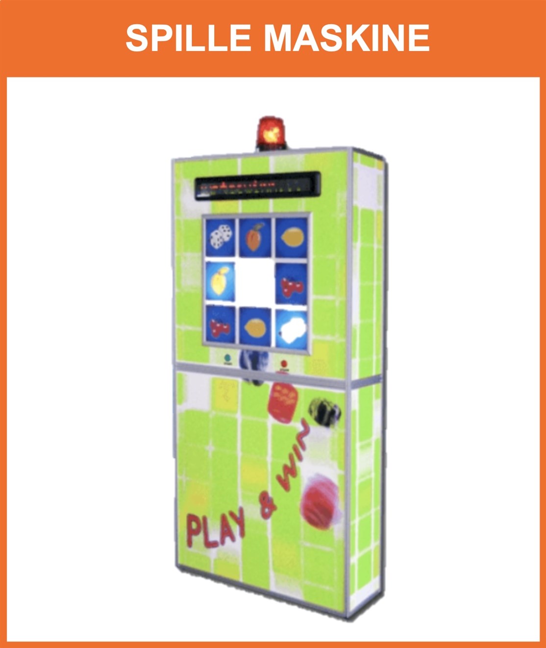 DIN EGEN SPILLEMASKINE
Vi laver din helt personlige spille maskine
Klik på billedet og se mere
*