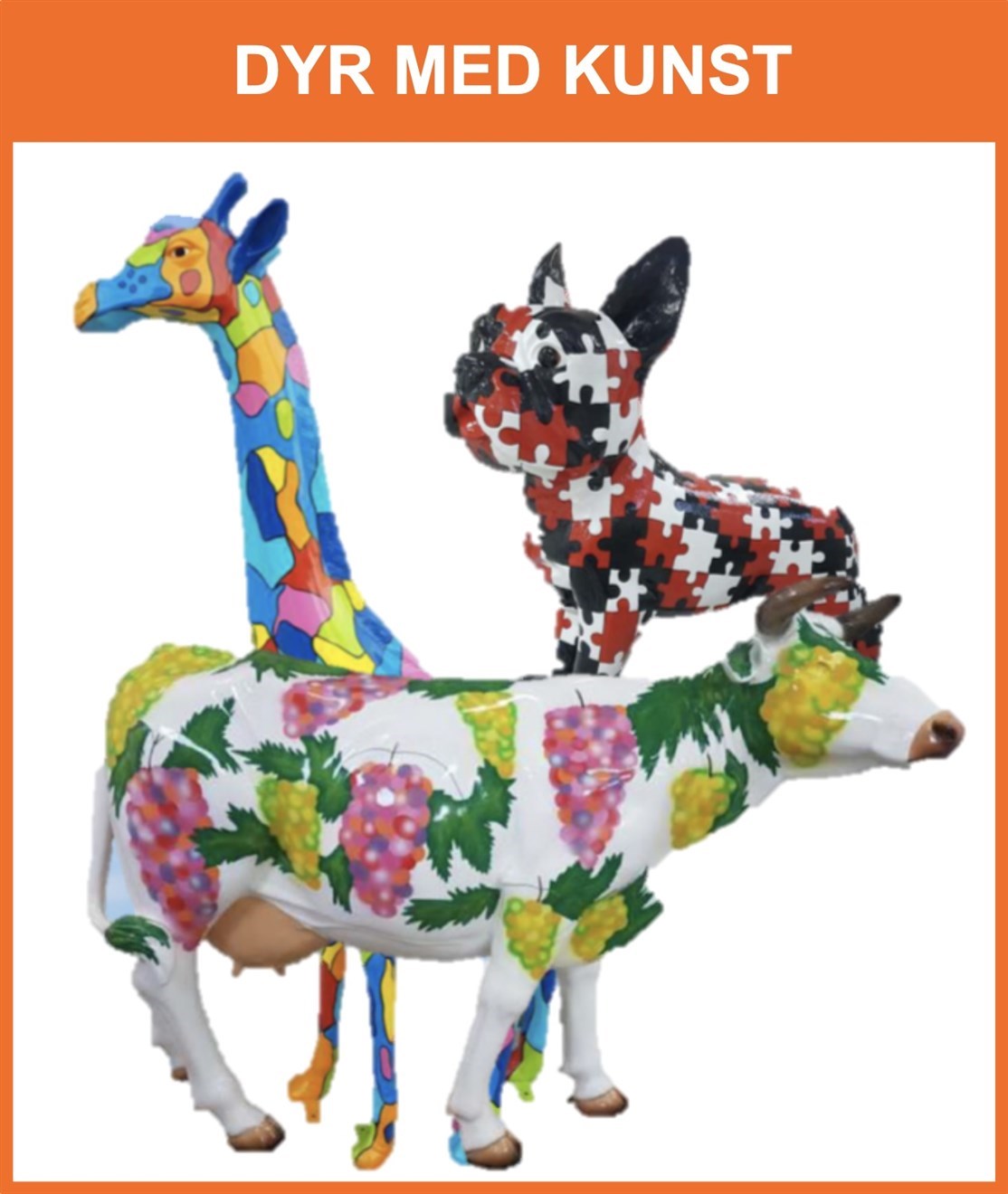 Kunstmalede Dyr
Lej store & flotte dyr malet af kunstmalere m.m. 
Klik på billedet og se mere
*