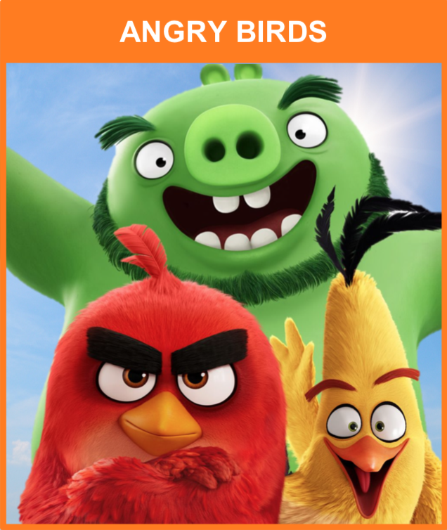 Live event med de elskede og verdens kendte figurer ANGRY BIRDS som bl.a. kam ses på Netflix mfl.