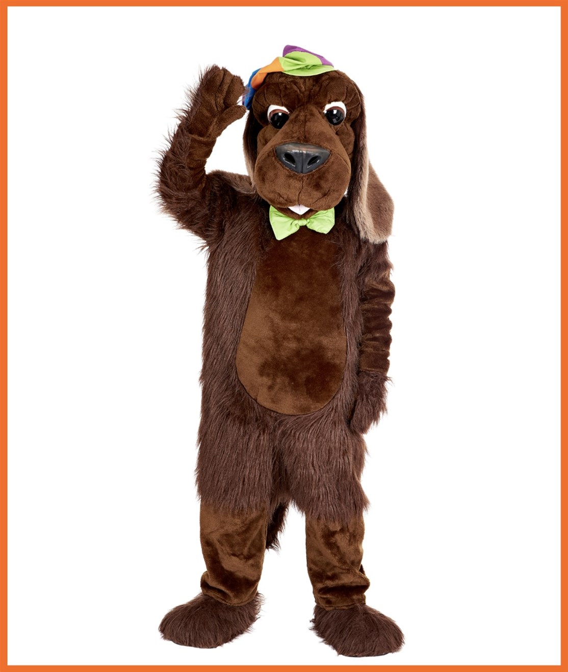 Hunde maskot kostume produceret til
HERNING CENTERETS KIDS KLUB
*