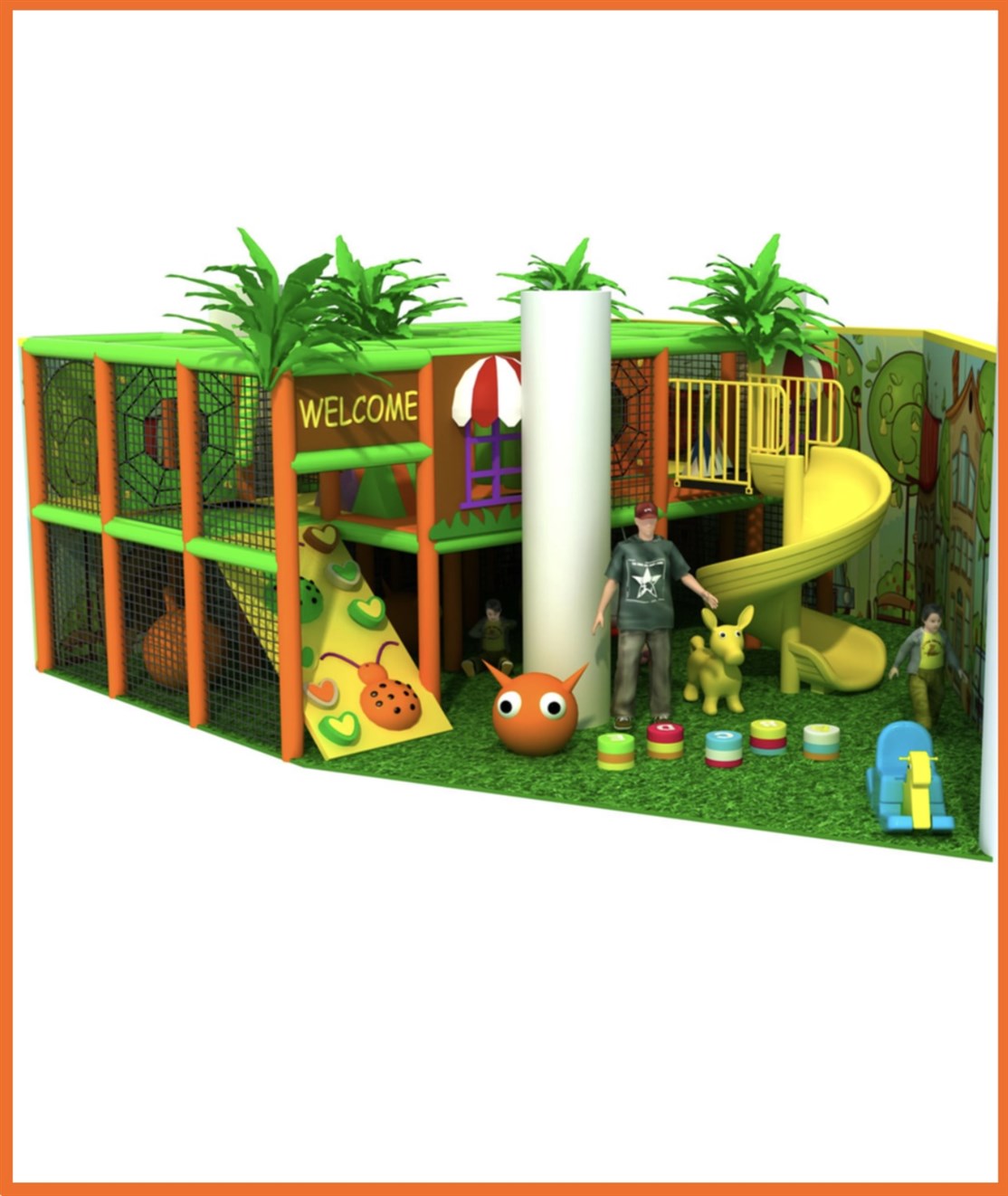 Lille hjørne traditionel legeland i 2 etager
Kan laves og tilpasses i størrelse og farve m.m.
*