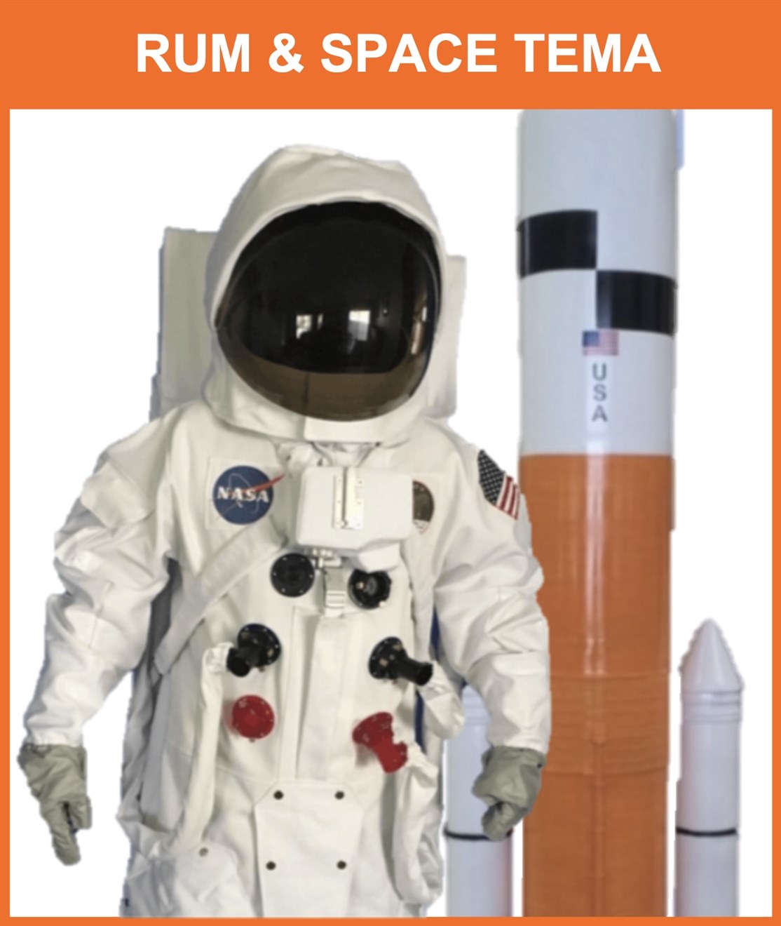 SPACE
Temaet er her Rummet, Space, Rumraketter & Astronauter m.m. Se og oplev store rumraketter fra USA, Kina & USSR samt en orginal astronaut rumdragt, 3 meter stor SPUTNIK satelit m.m.
*